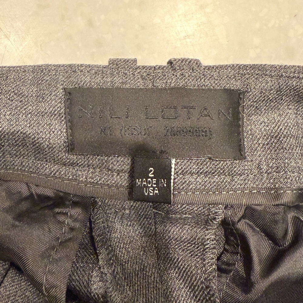 Nili Lotan Abella Pleated High Rise Trousers 100% Virgin Wool Made in USA - Picture 5 of 8